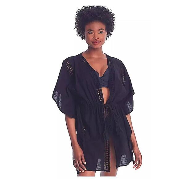 Blue by Rod Beattie Women's Woven Cotten Swimsuit Cover-Up in Black Medium $70 - Picture 3 of 8